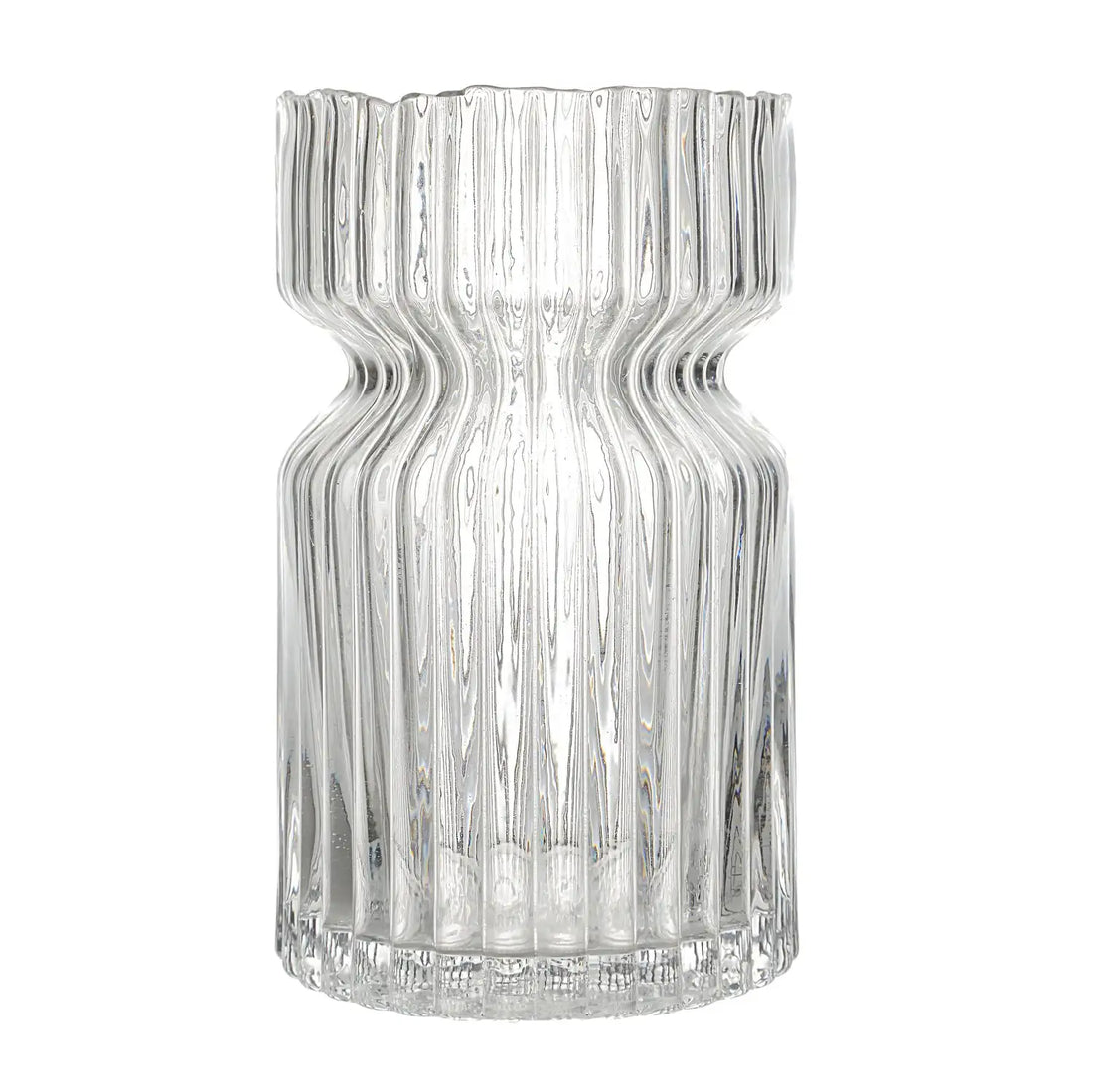 RENWIL GLADYS INDOOR MOUTH BLOWN GLASS GLASS VASE FLUTED - Decorative Accents