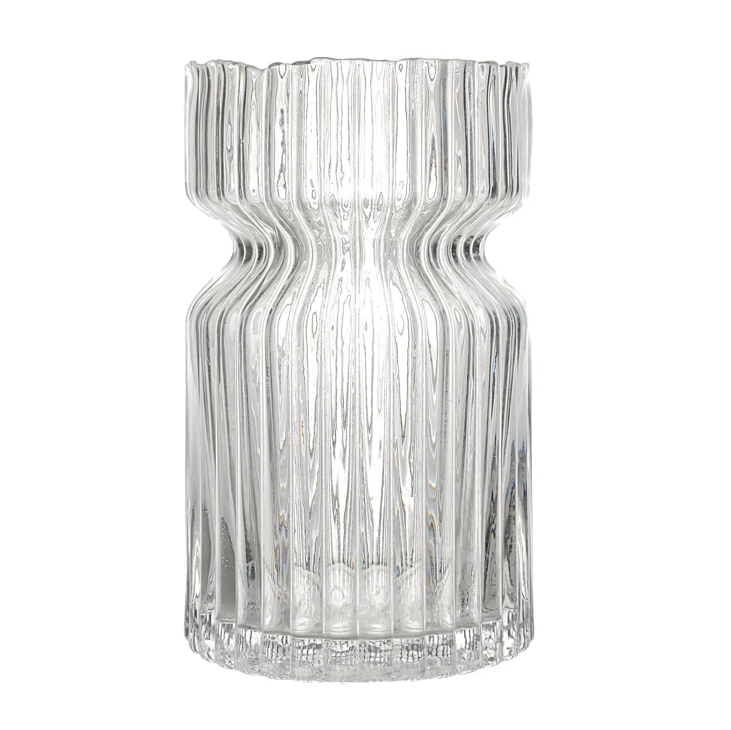 RENWIL GLADYS INDOOR MOUTH BLOWN GLASS GLASS VASE FLUTED - Decorative Accents
