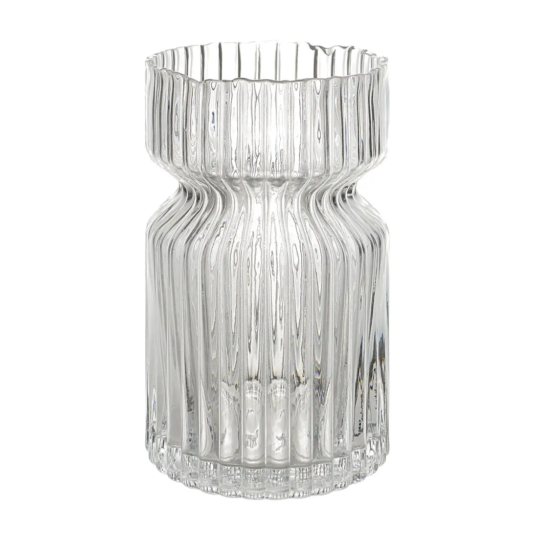 RENWIL GLADYS INDOOR MOUTH BLOWN GLASS GLASS VASE FLUTED - Decorative Accents