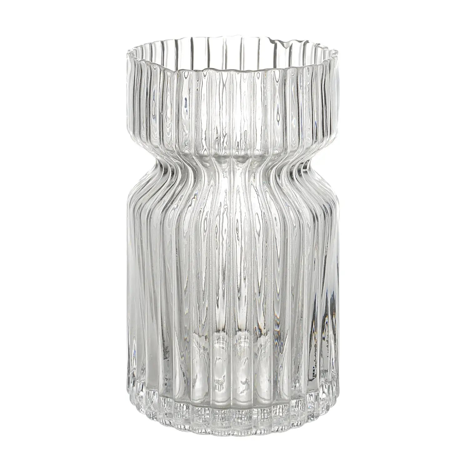 RENWIL GLADYS INDOOR MOUTH BLOWN GLASS GLASS VASE FLUTED - Decorative Accents