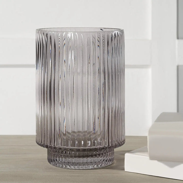 RENWIL AMIENS INDOOR MOUTH BLOWN GLASS GLASS VASE FLUTED - Decorative Accents