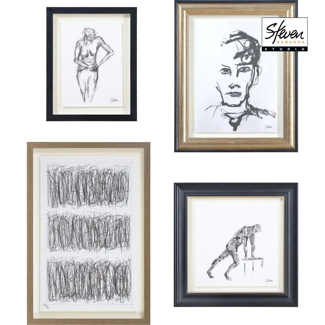 RENWIL STUDIO WALL ART - SKETCH SET OF FOUR - Art