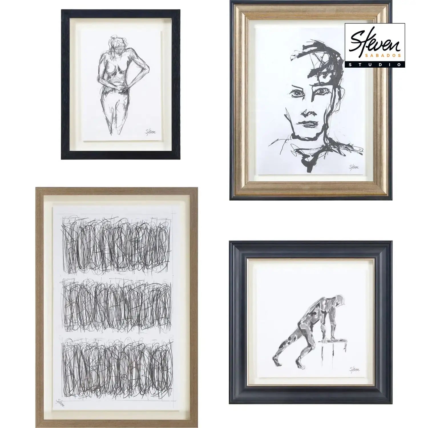 RENWIL STUDIO WALL ART - SKETCH SET OF FOUR - Art