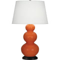 ROBERT ABBEY, TRIPLE GOURD TABLE LAMP, DESK LAMPS