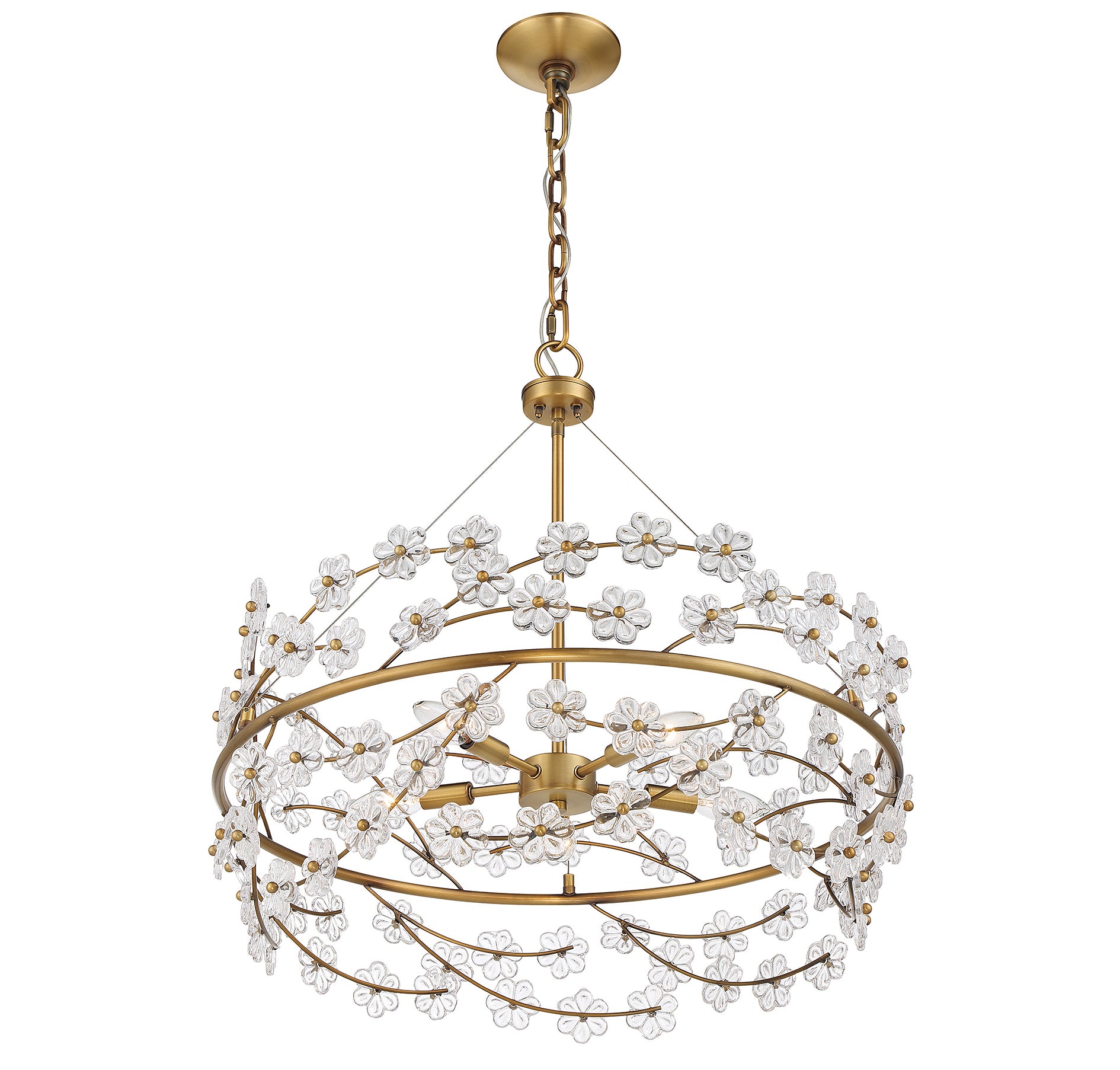 SAVOY HOUSE CAMILLE CHANDELIER – Chandelier Light in WARM BRASS
