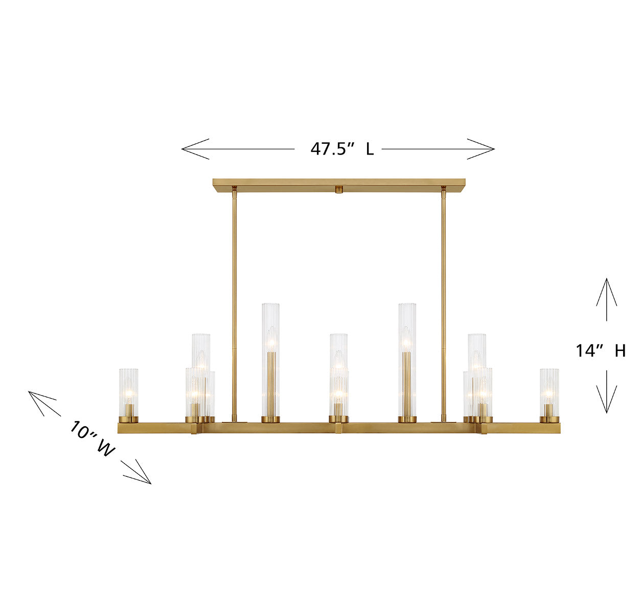 SAVOY HOUSE, CARINA LINEAR CHANDELIER, LINEAR LIGHT