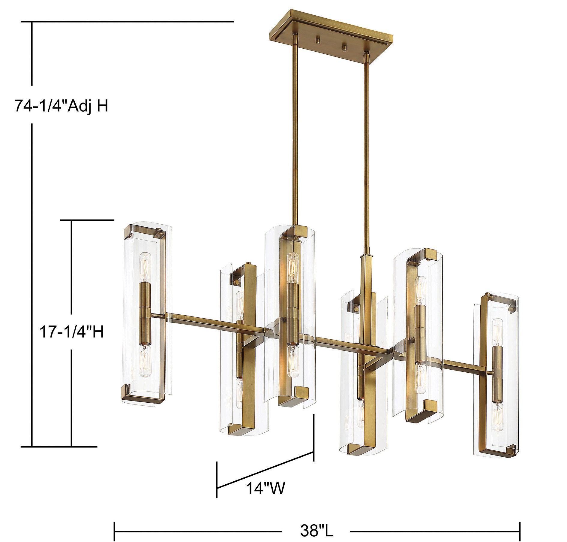 SAVOY ESSENTIALS, WINFIELD LINEAR CHANDELIER, LINEAR LIGHT