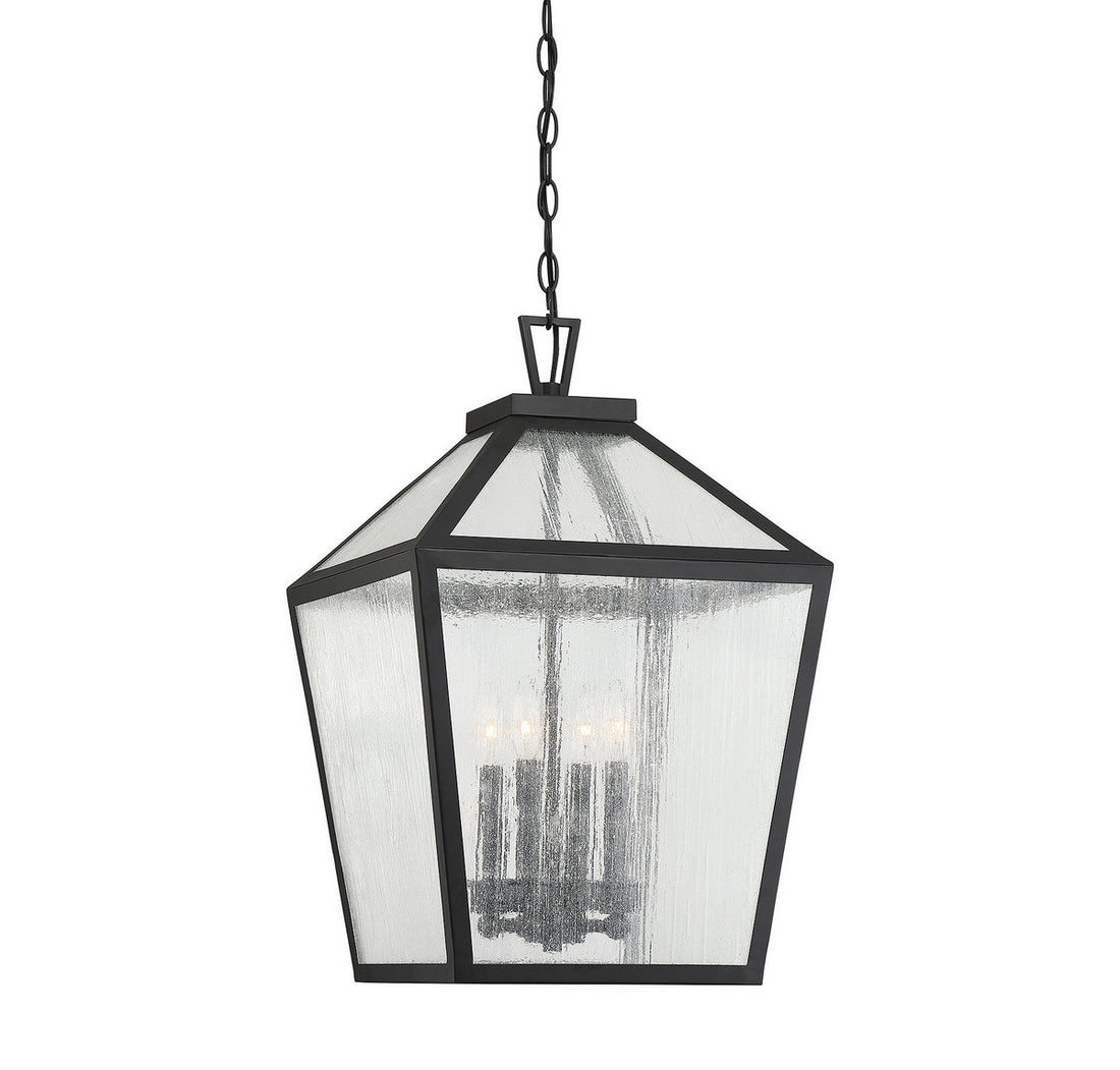 SAVOY HOUSE, WOODSTOCK OUTDOOR: HANGING LANTERN | 5-104-BK, OUTDOOR CEILING LIGHTS