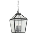 SAVOY HOUSE, WOODSTOCK OUTDOOR: HANGING LANTERN | 5-104-BK, OUTDOOR CEILING LIGHTS
