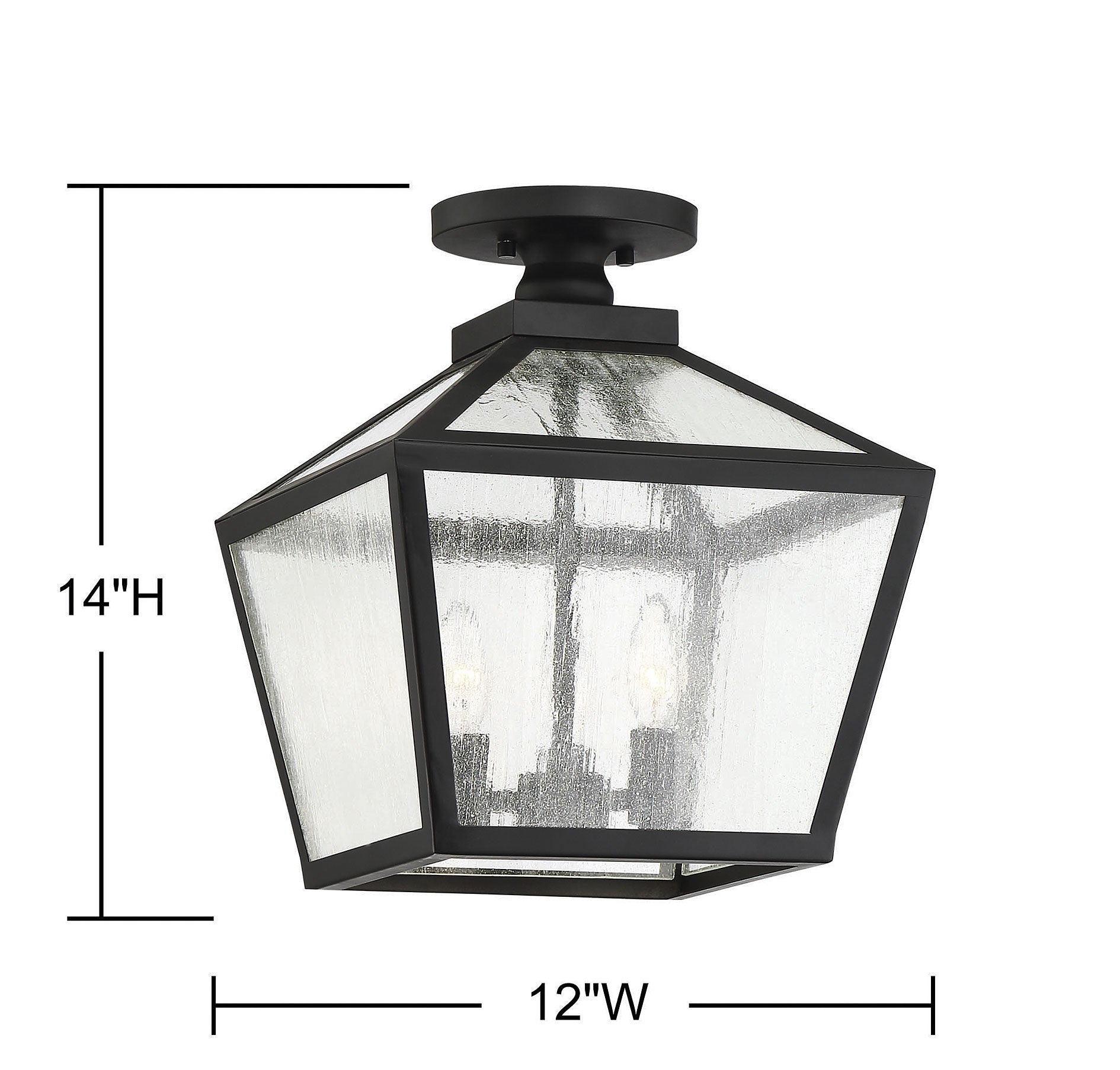 SAVOY HOUSE, WOODSTOCK OUTDOOR: FLUSH MOUNT | 5-105-BK, OUTDOOR CEILING LIGHTS