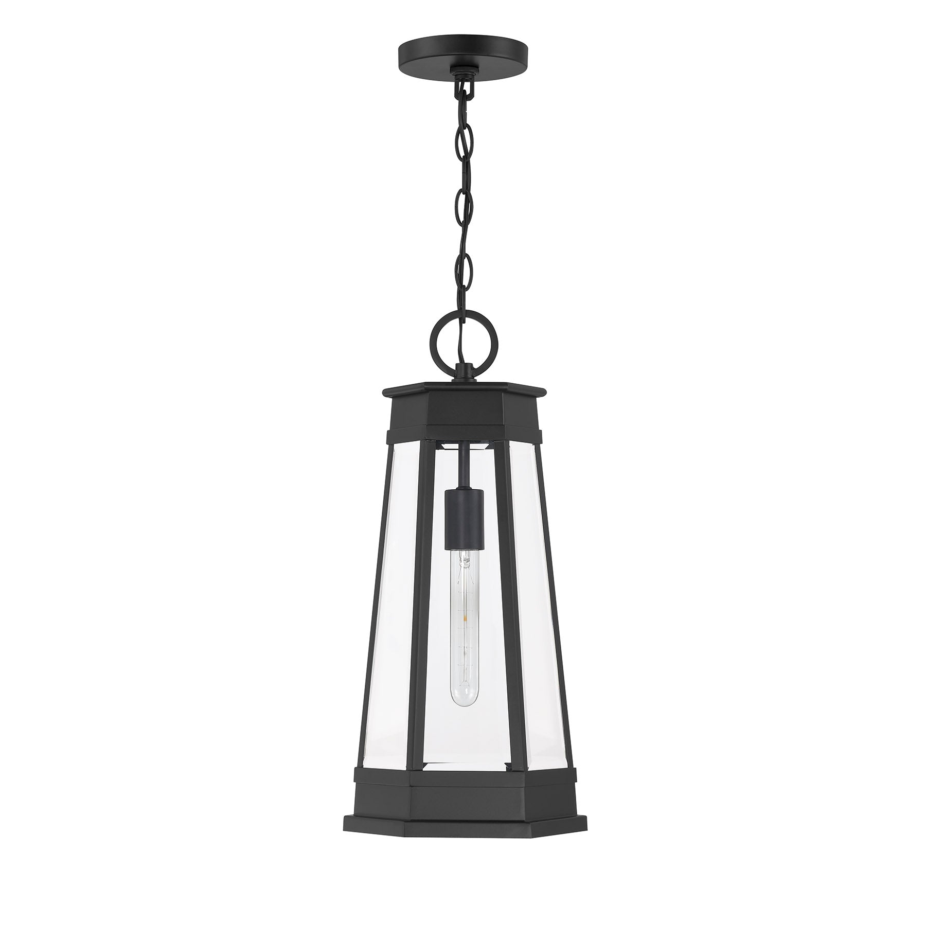 SAVOY HOUSE, PAYNE OUTDOOR: HANGING LANTERN | 5-208-BK, OUTDOOR CEILING LIGHTS
