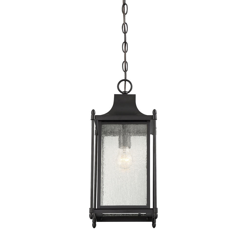 SAVOY HOUSE, DUNNMORE OUTDOOR: HANGING LANTERN | 5-3455-BK, OUTDOOR CEILING LIGHTS