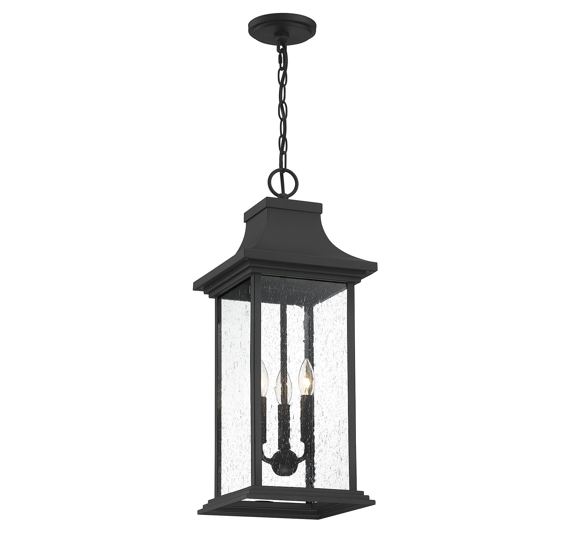 SAVOY HOUSE, HANCOCK OUTDOOR: HANGING LANTERN | 5-453-BK, OUTDOOR CEILING LIGHTS