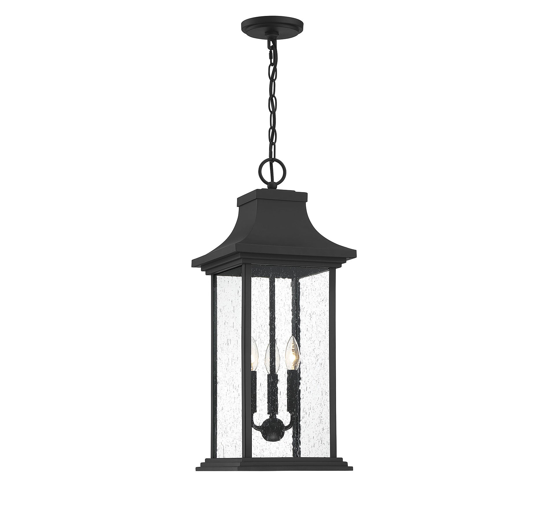 SAVOY HOUSE, HANCOCK OUTDOOR: HANGING LANTERN | 5-453-BK, OUTDOOR CEILING LIGHTS