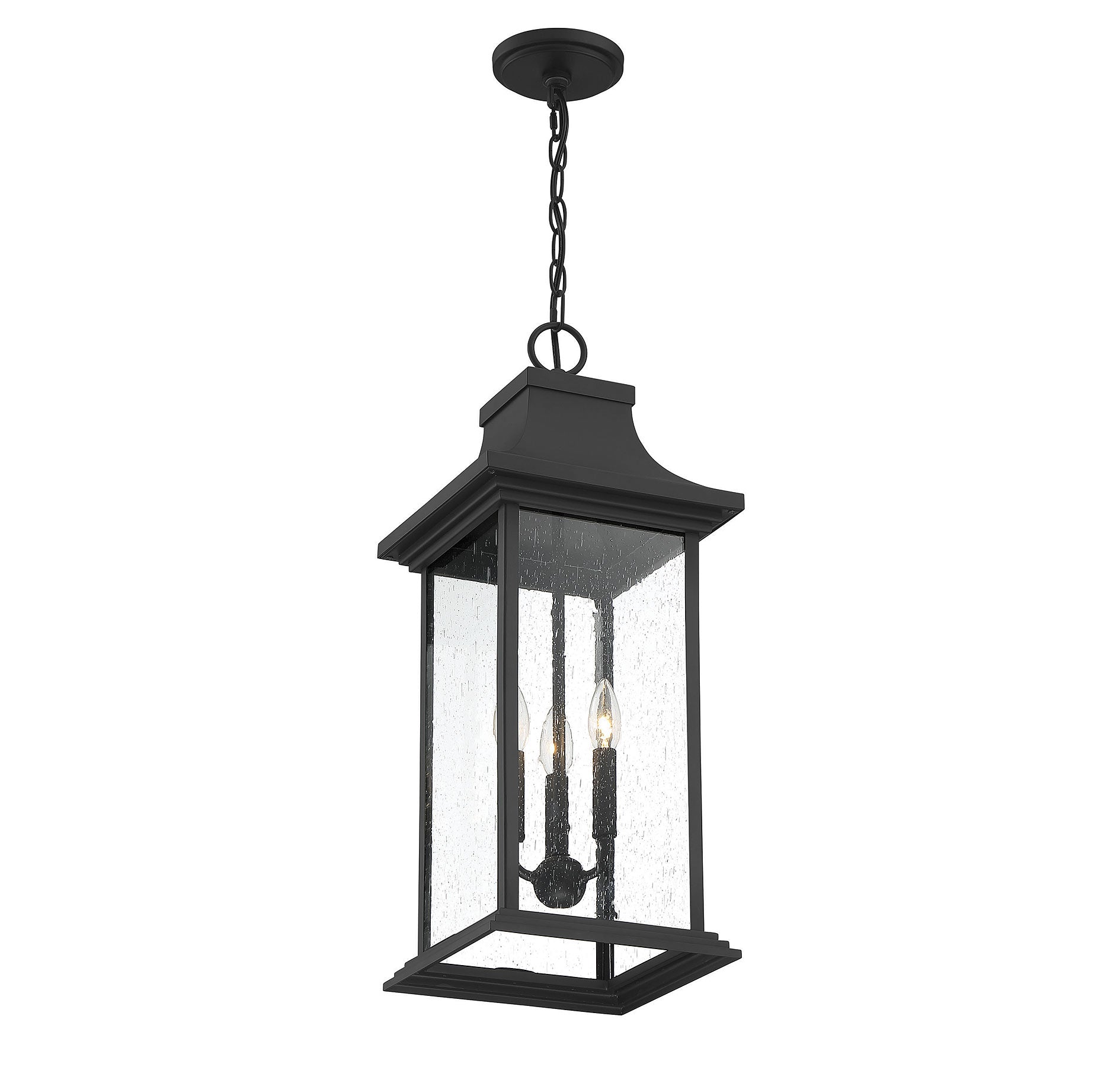 SAVOY HOUSE, HANCOCK OUTDOOR: HANGING LANTERN | 5-453-BK, OUTDOOR CEILING LIGHTS