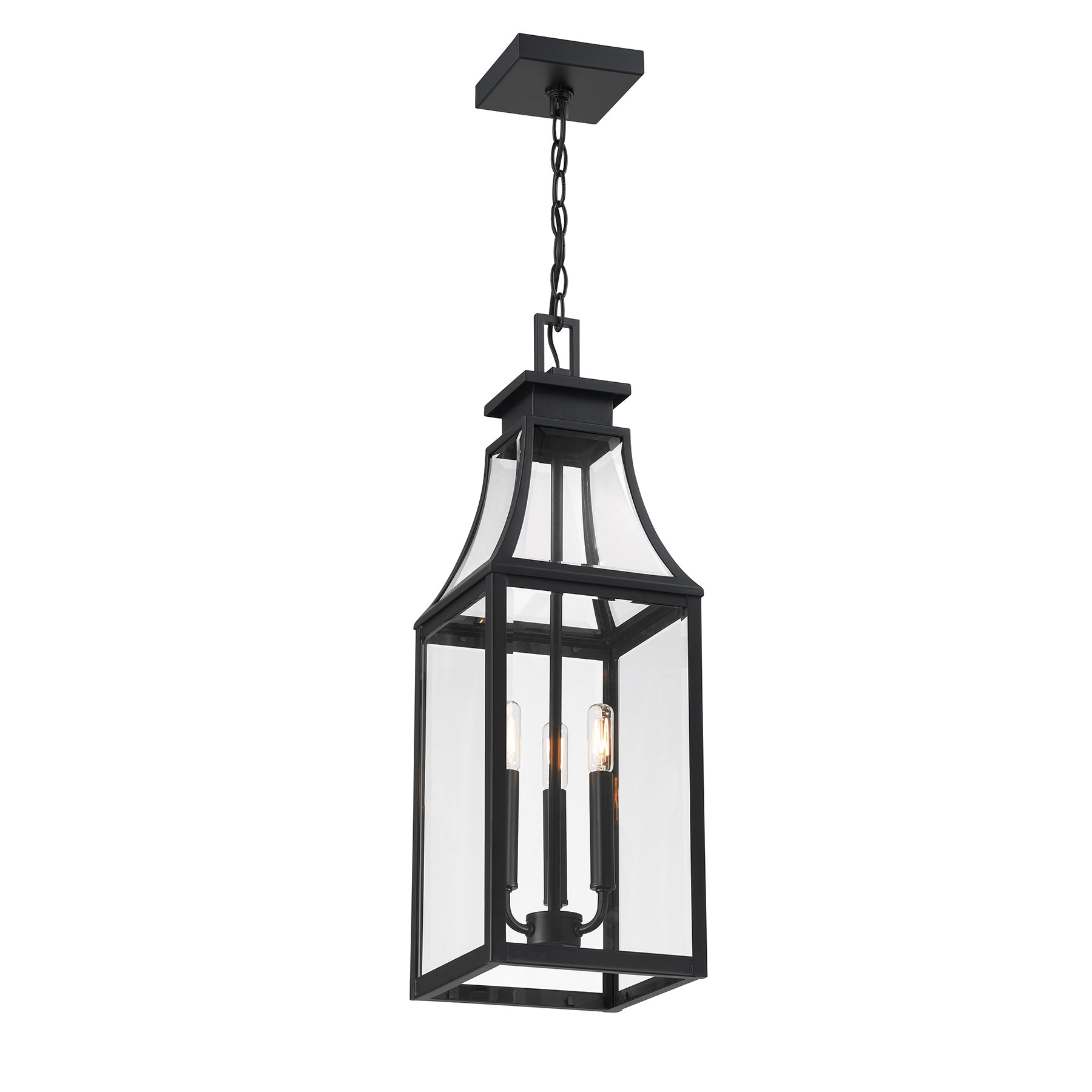 SAVOY HOUSE, EMERY OUTDOOR: HANGING LANTERN | 5-608-BK, OUTDOOR CEILING LIGHTS
