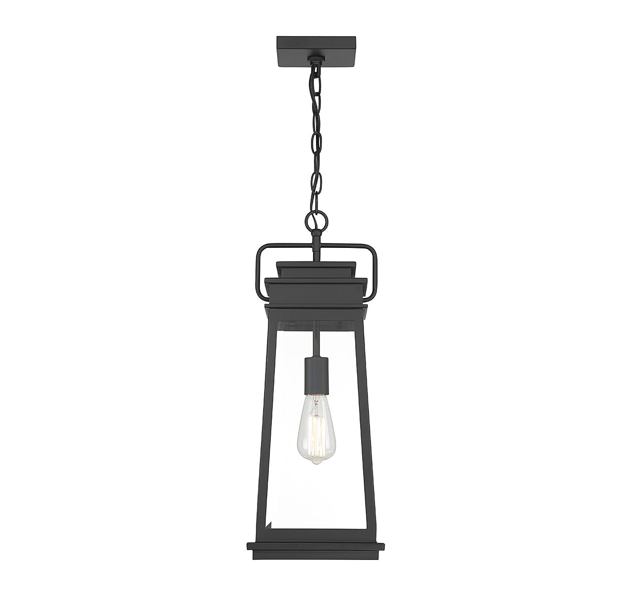 SAVOY HOUSE, BOONE OUTDOOR: HANGING LANTERN | 5-816-BK, OUTDOOR CEILING LIGHTS