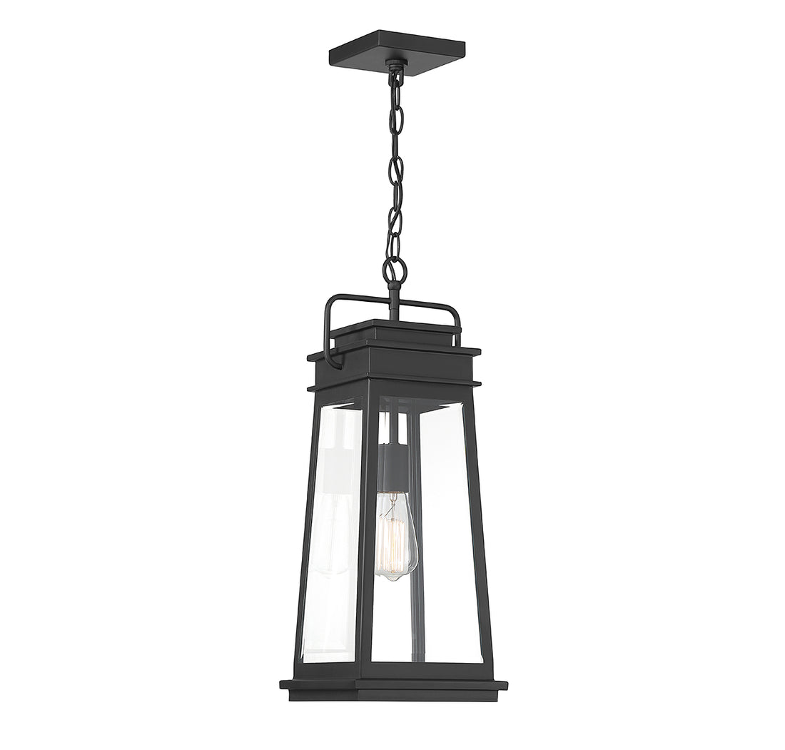 SAVOY HOUSE, BOONE OUTDOOR: HANGING LANTERN | 5-816-BK, OUTDOOR CEILING LIGHTS
