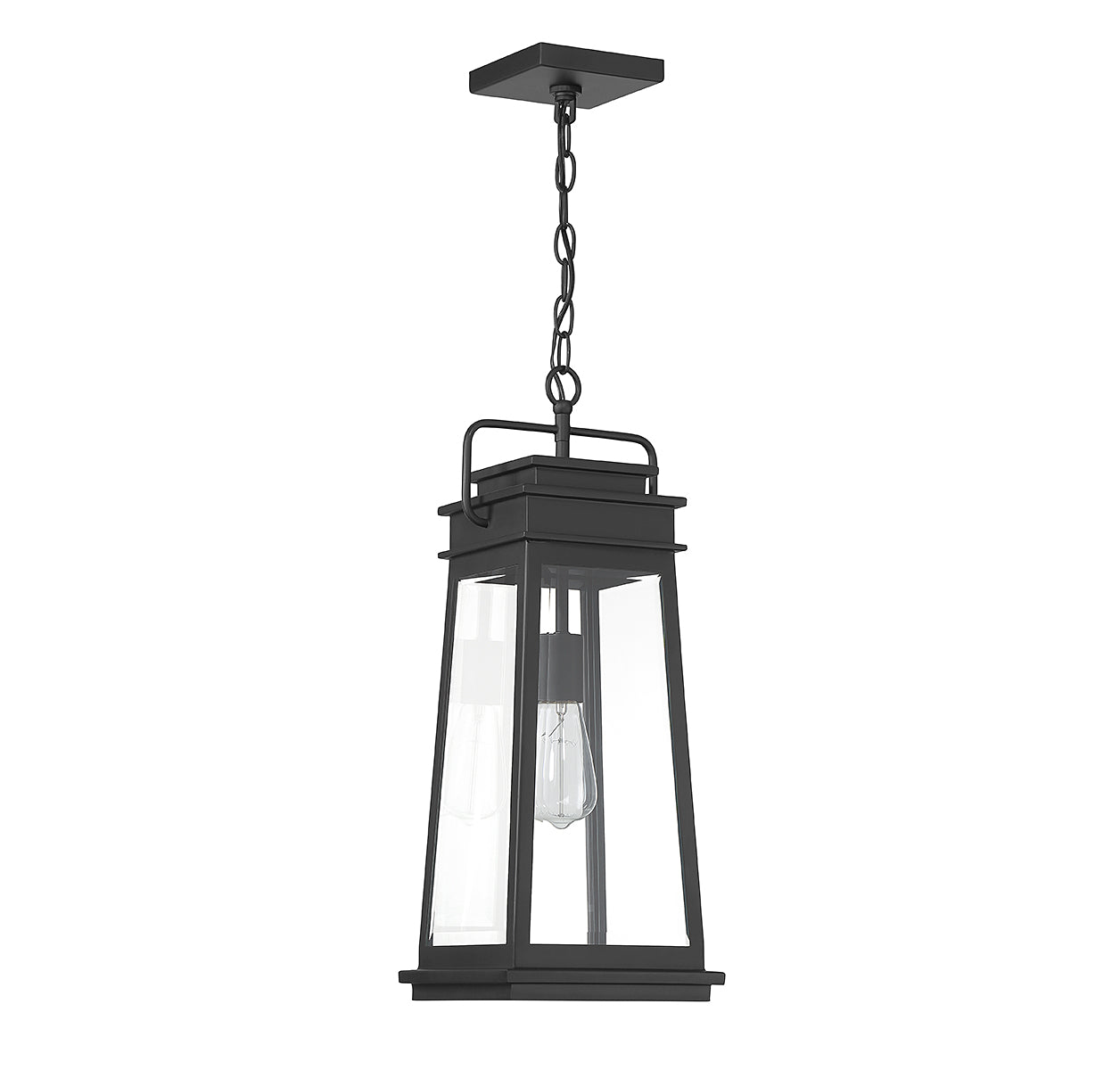 SAVOY HOUSE, BOONE OUTDOOR: HANGING LANTERN | 5-816-BK, OUTDOOR CEILING LIGHTS