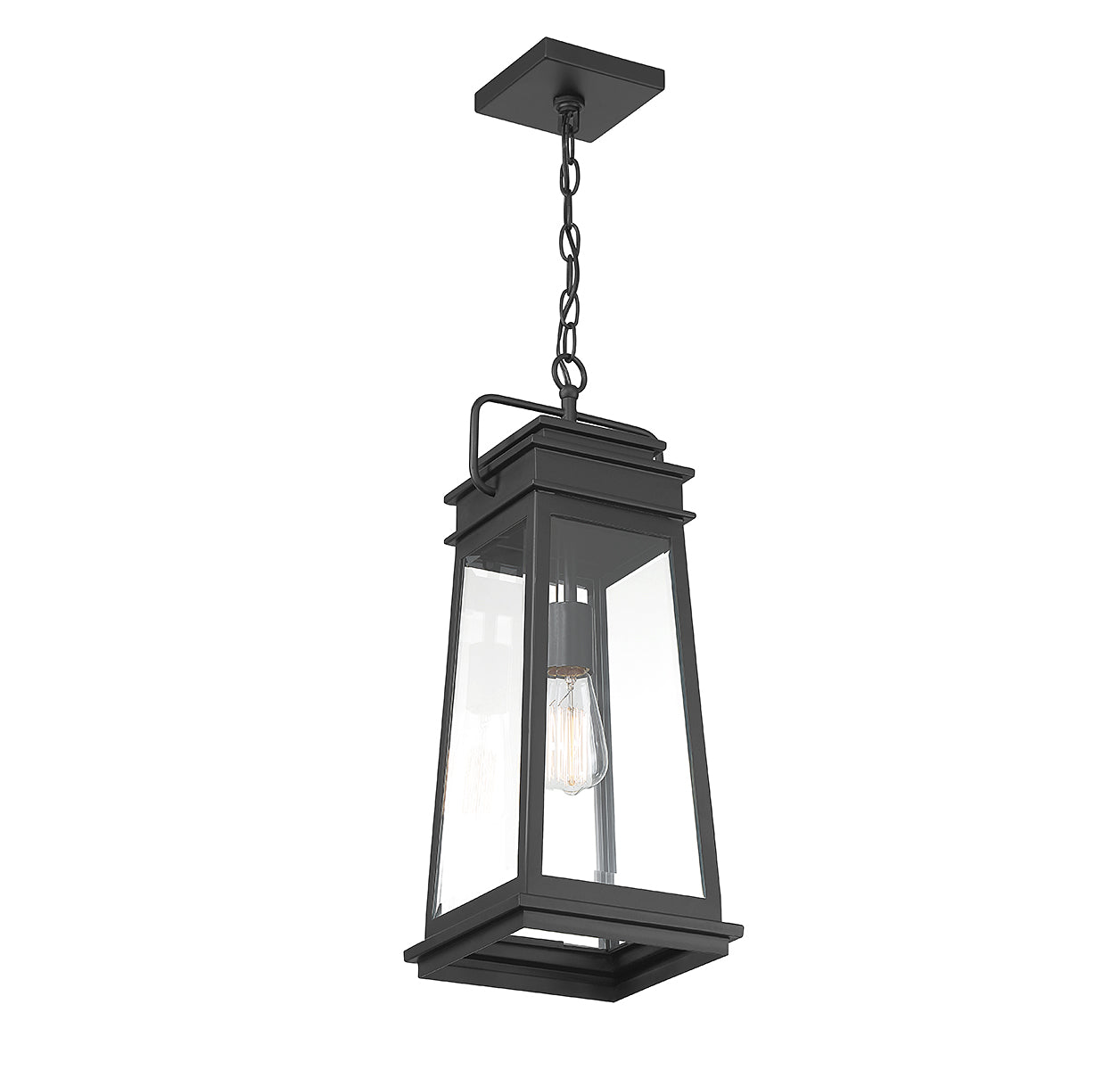SAVOY HOUSE, BOONE OUTDOOR: HANGING LANTERN | 5-816-BK, OUTDOOR CEILING LIGHTS