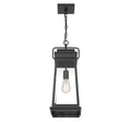 SAVOY HOUSE, BOONE OUTDOOR: HANGING LANTERN | 5-816-BK, OUTDOOR CEILING LIGHTS
