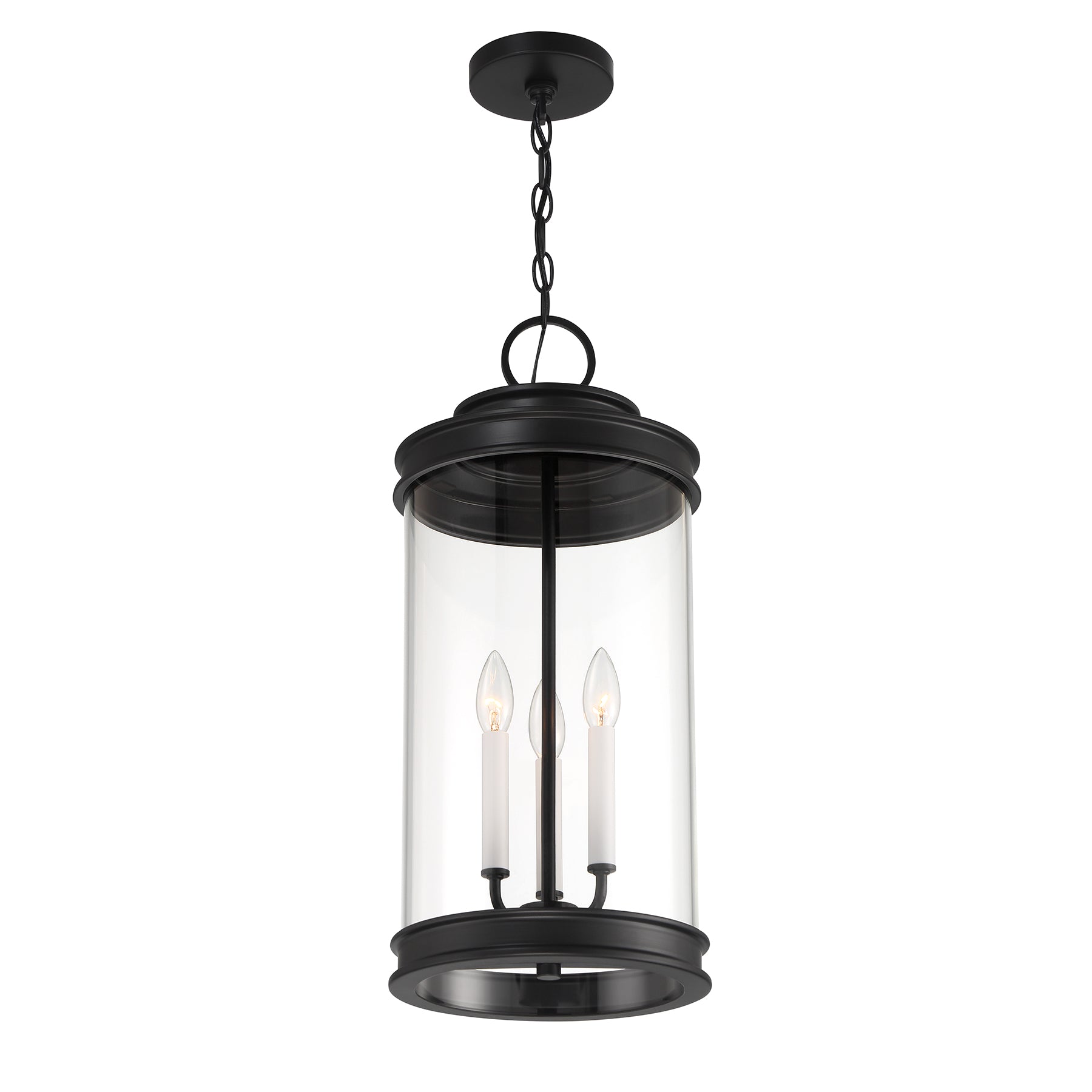 SAVOY HOUSE, ENGLEWOOD OUTDOOR: HANGING LANTERN | 5-901-BK, OUTDOOR CEILING LIGHT