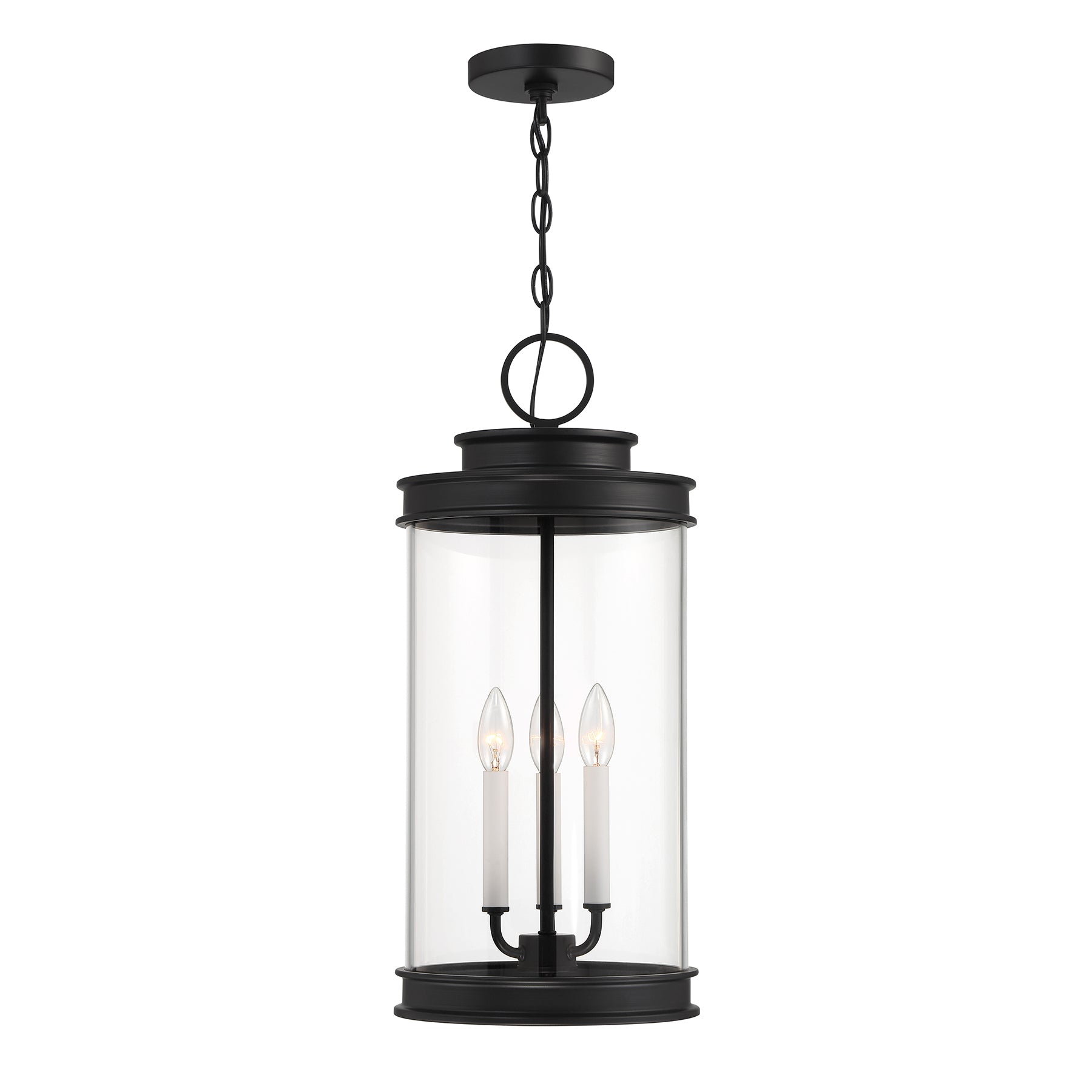 SAVOY HOUSE, ENGLEWOOD OUTDOOR: HANGING LANTERN | 5-901-BK, OUTDOOR CEILING LIGHT