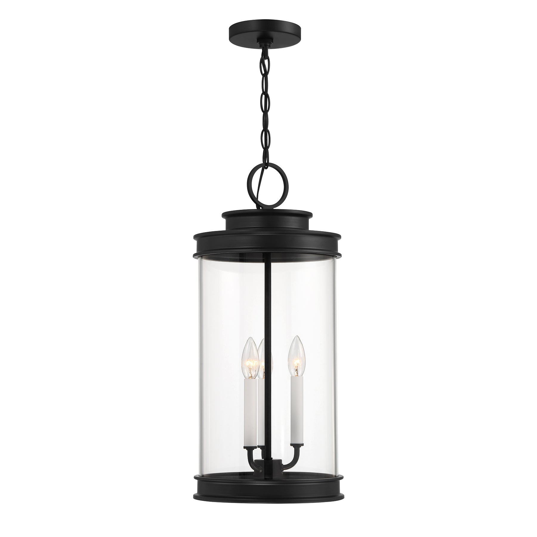SAVOY HOUSE, ENGLEWOOD OUTDOOR: HANGING LANTERN | 5-901-BK, OUTDOOR CEILING LIGHT