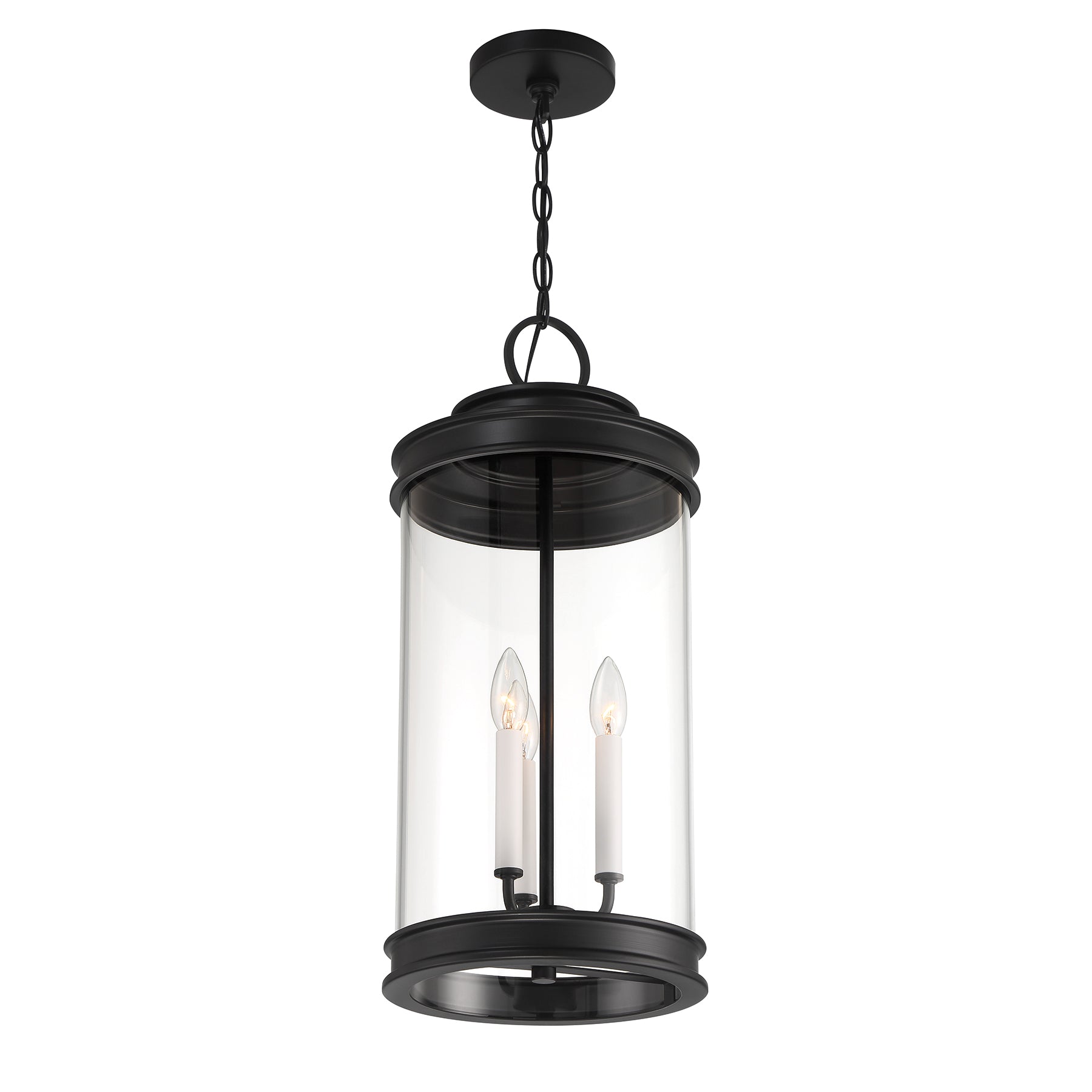 SAVOY HOUSE, ENGLEWOOD OUTDOOR: HANGING LANTERN | 5-901-BK, OUTDOOR CEILING LIGHT