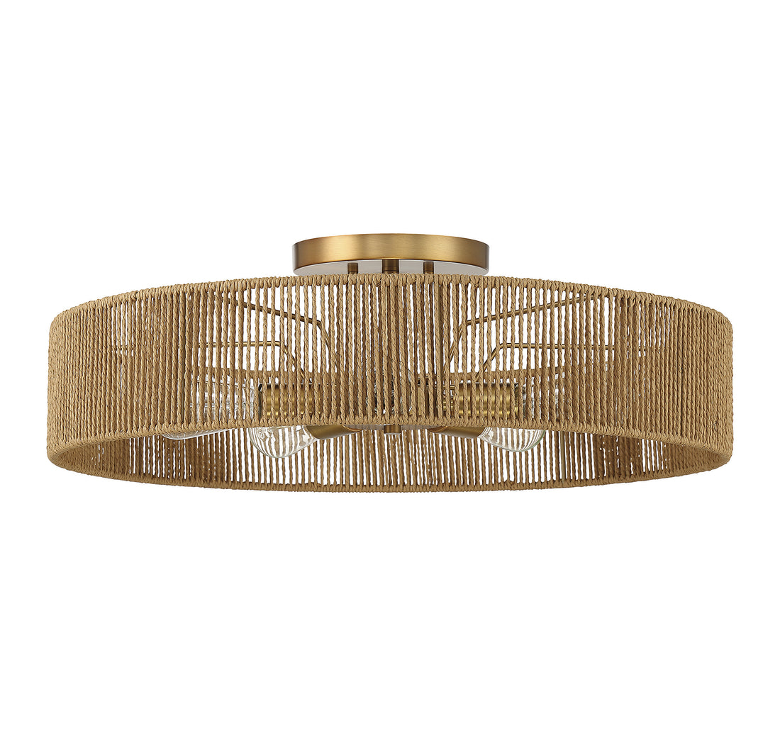 SAVOY HOUSE, ASHE SEMI-FLUSH, SEMI FLUSH MOUNT LIGHT