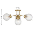 SAVOY HOUSE, CORAL SEMI-FLUSH, SEMI FLUSH MOUNT LIGHT