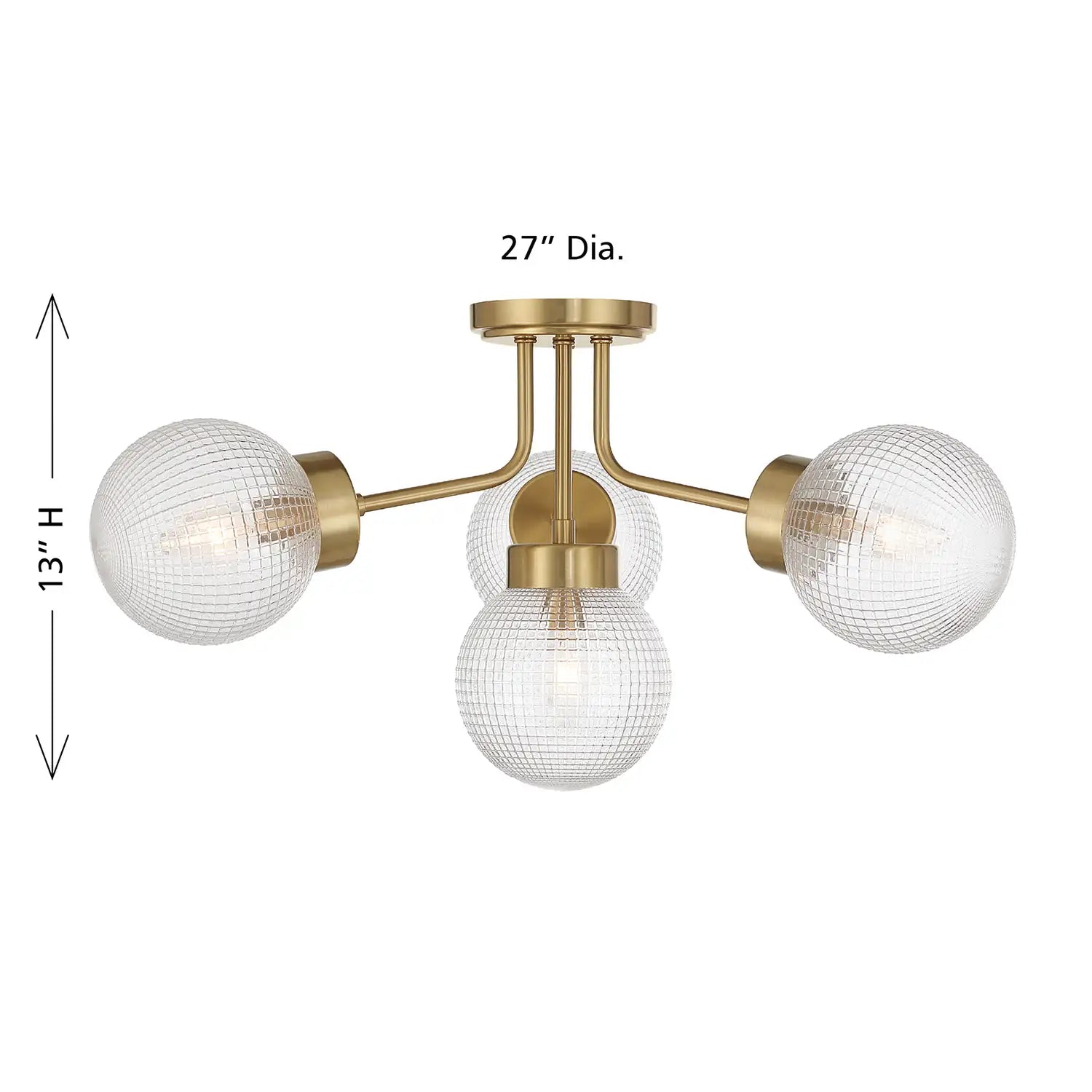 SAVOY HOUSE, CORAL SEMI-FLUSH, SEMI FLUSH MOUNT LIGHT