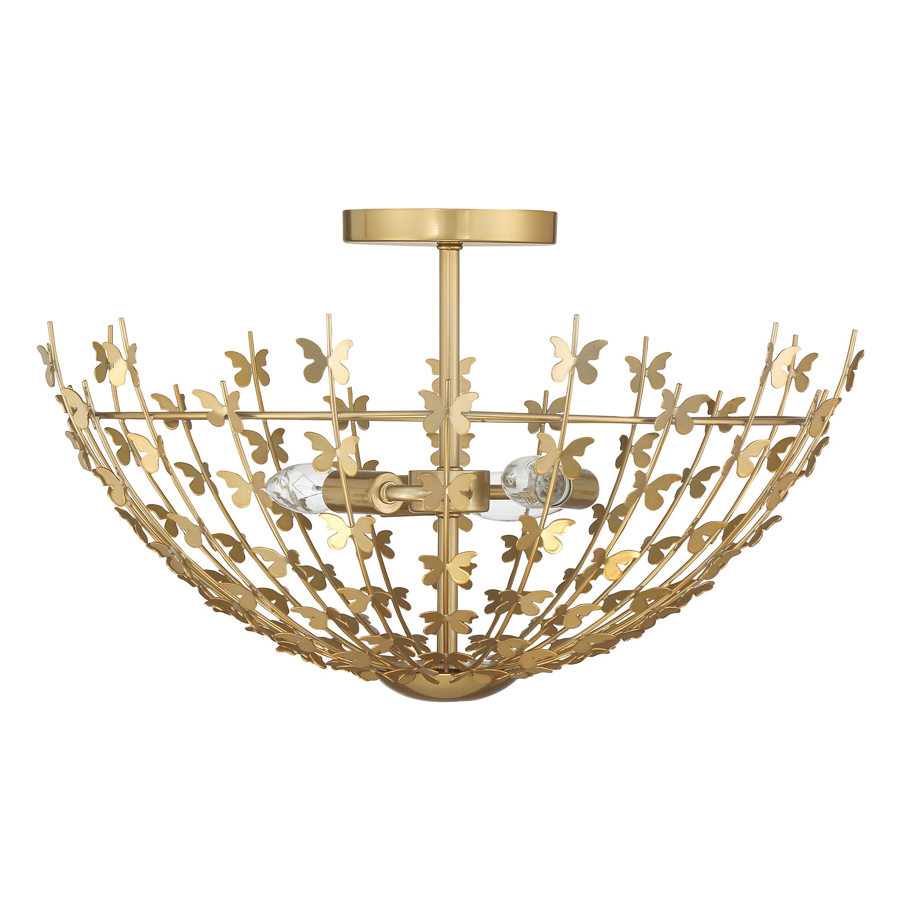 SAVOY HOUSE, BIRCH SEMI-FLUSH, SEMI FLUSH MOUNT LIGHT