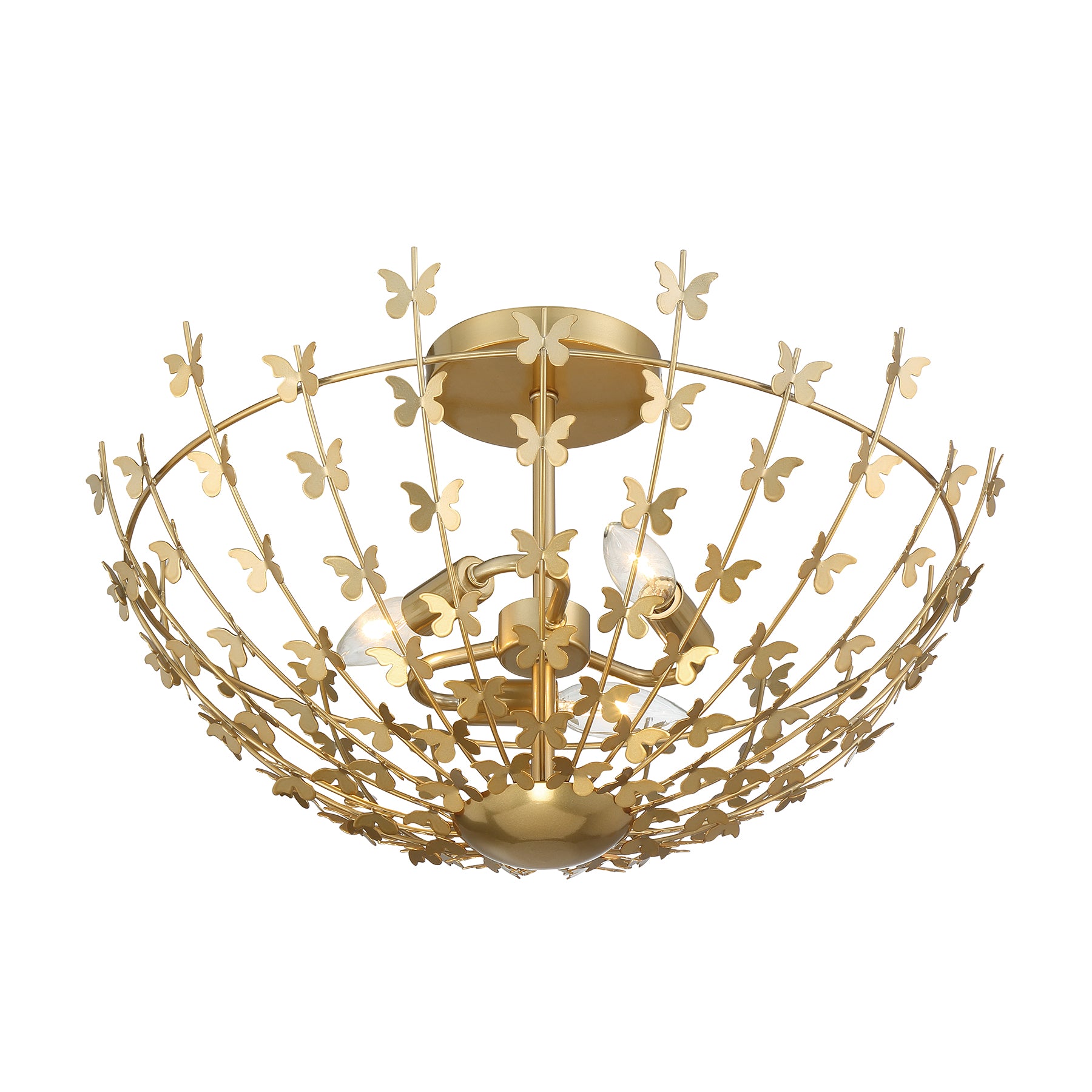 SAVOY HOUSE, BIRCH SEMI-FLUSH, SEMI FLUSH MOUNT LIGHT