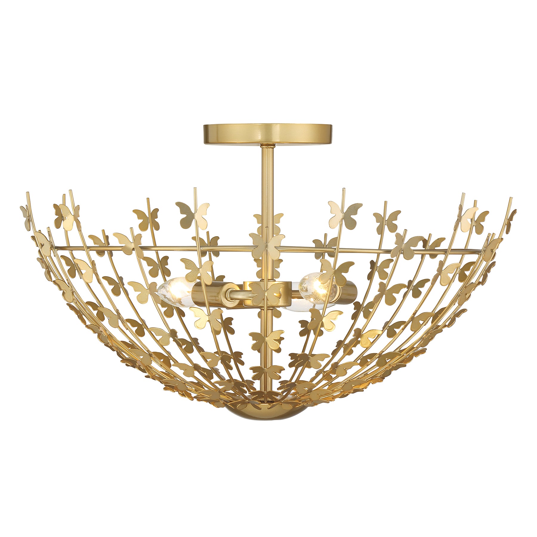 SAVOY HOUSE, BIRCH SEMI-FLUSH, SEMI FLUSH MOUNT LIGHT