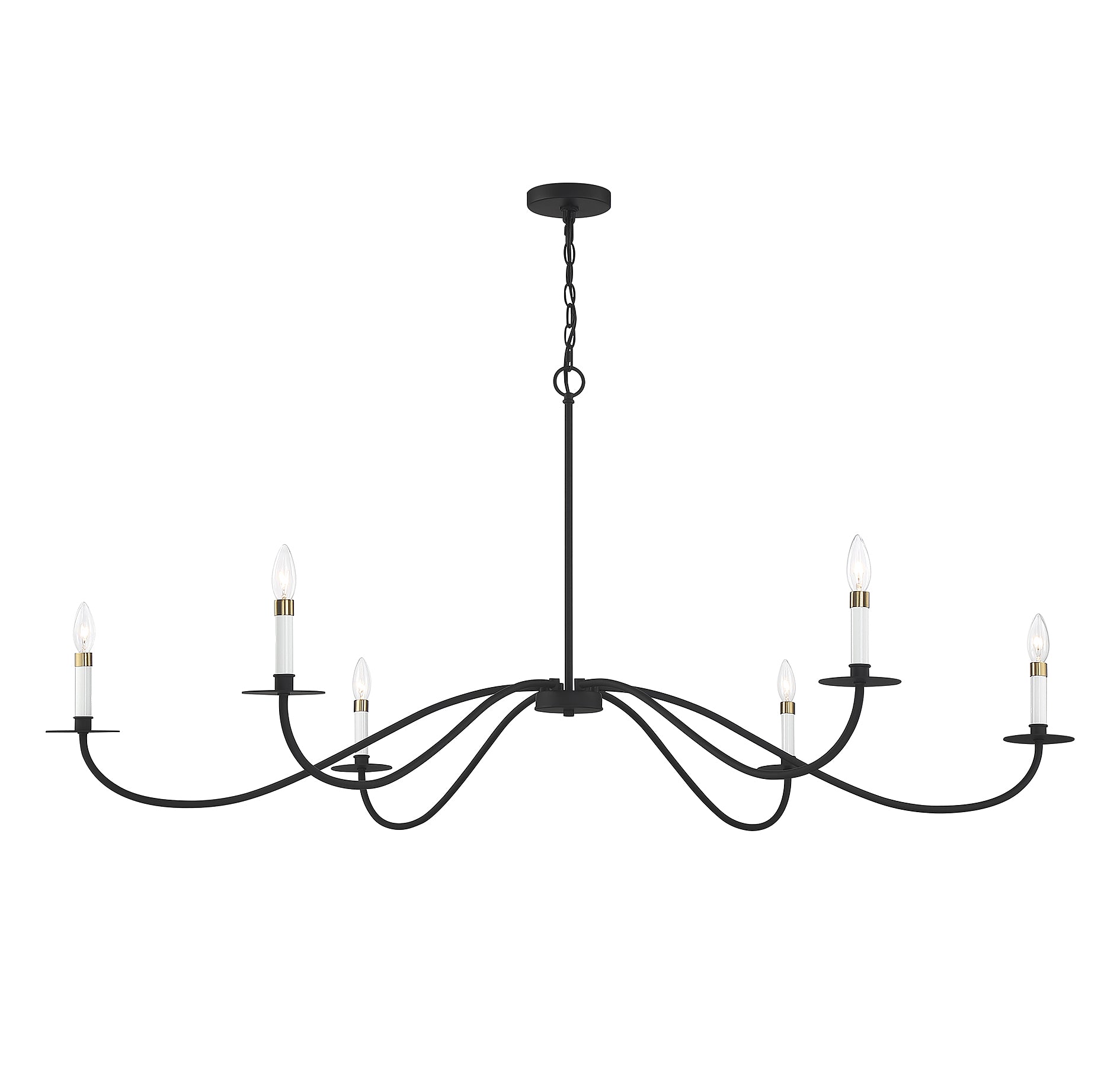 MERIDIAN, SCANDINAVIAN MATTE BLACK CHANDELIER, CHANDELIER LIGHT