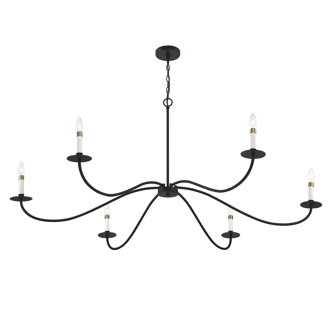 MERIDIAN, SCANDINAVIAN MATTE BLACK CHANDELIER, CHANDELIER LIGHT