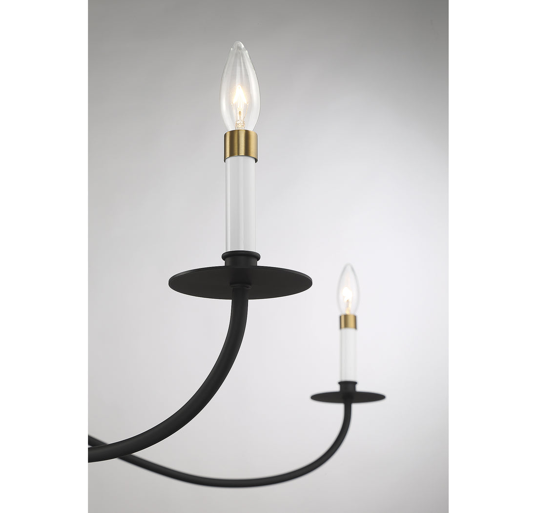 MERIDIAN, SCANDINAVIAN MATTE BLACK CHANDELIER, CHANDELIER LIGHT