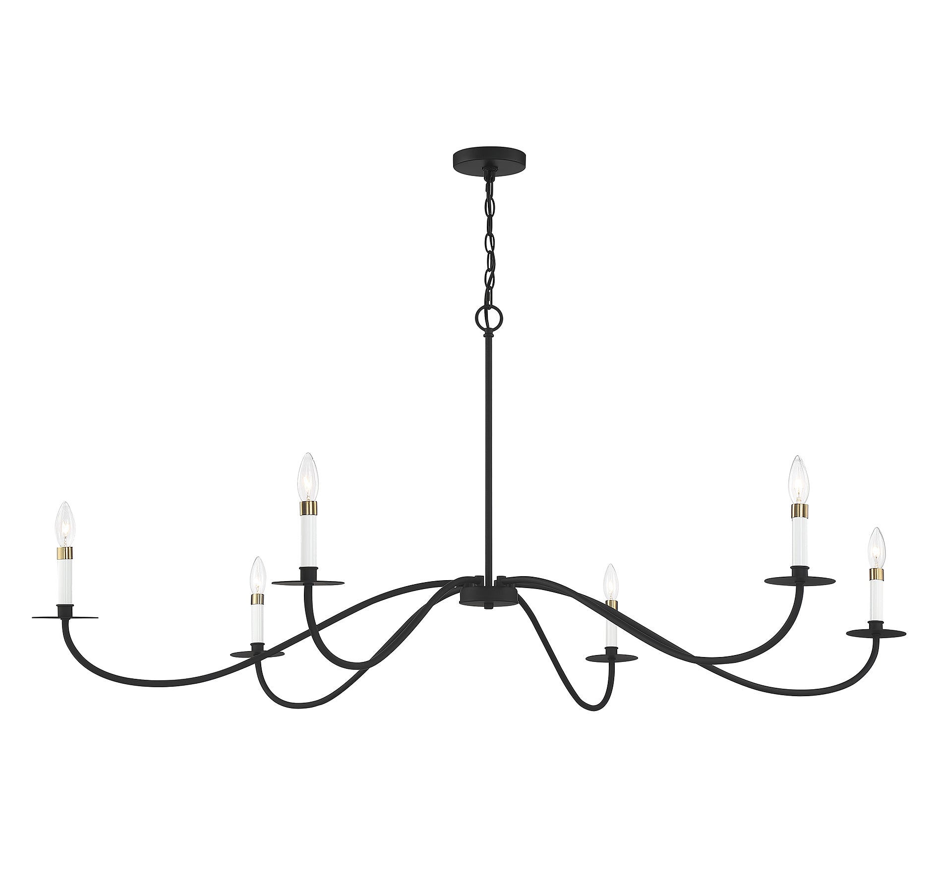 MERIDIAN, SCANDINAVIAN MATTE BLACK CHANDELIER, CHANDELIER LIGHT