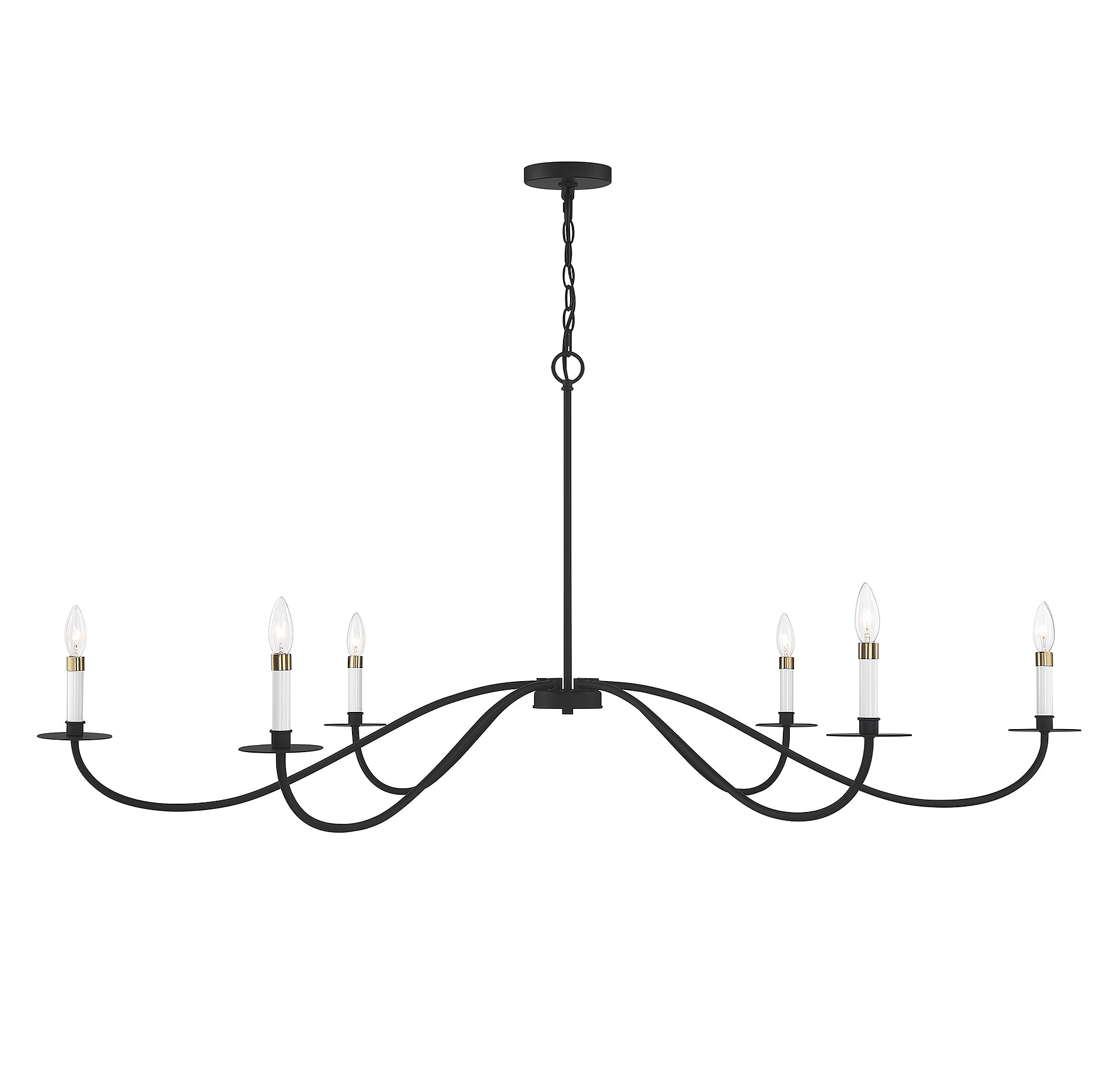 MERIDIAN, SCANDINAVIAN MATTE BLACK CHANDELIER, CHANDELIER LIGHT