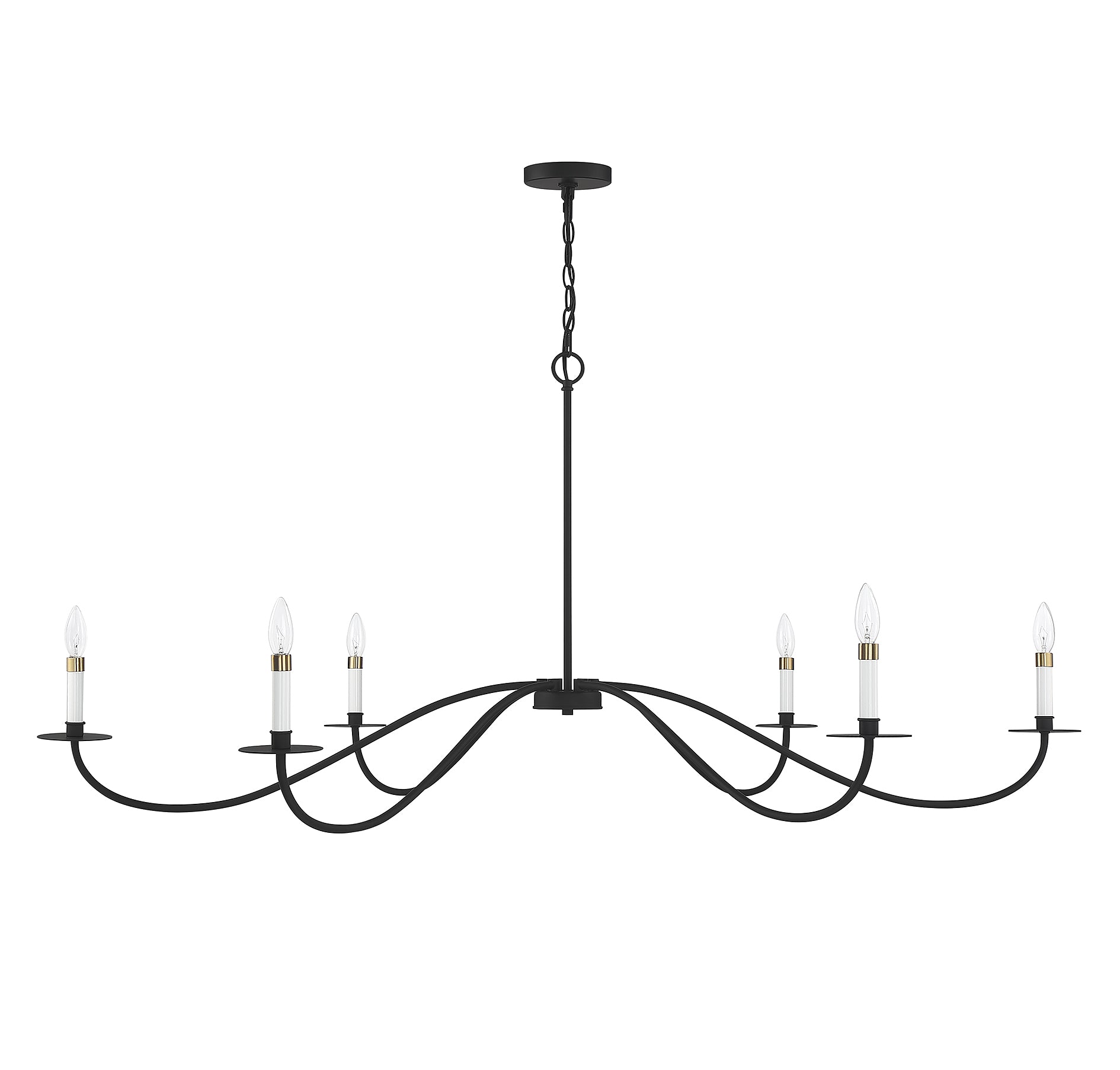 MERIDIAN, SCANDINAVIAN MATTE BLACK CHANDELIER, CHANDELIER LIGHT