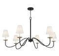 MERIDIAN, SCANDINAVIAN BLACK WITH NATURAL BRASS ACCENTS CHANDELIER, CHANDELIER LIGHT