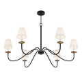 MERIDIAN, SCANDINAVIAN BLACK WITH NATURAL BRASS ACCENTS CHANDELIER, CHANDELIER LIGHT