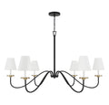 MERIDIAN, SCANDINAVIAN BLACK WITH NATURAL BRASS ACCENTS CHANDELIER, CHANDELIER LIGHT