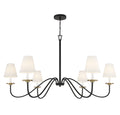 MERIDIAN, SCANDINAVIAN BLACK WITH NATURAL BRASS ACCENTS CHANDELIER, CHANDELIER LIGHT
