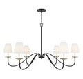 MERIDIAN, SCANDINAVIAN BLACK WITH NATURAL BRASS ACCENTS CHANDELIER, CHANDELIER LIGHT