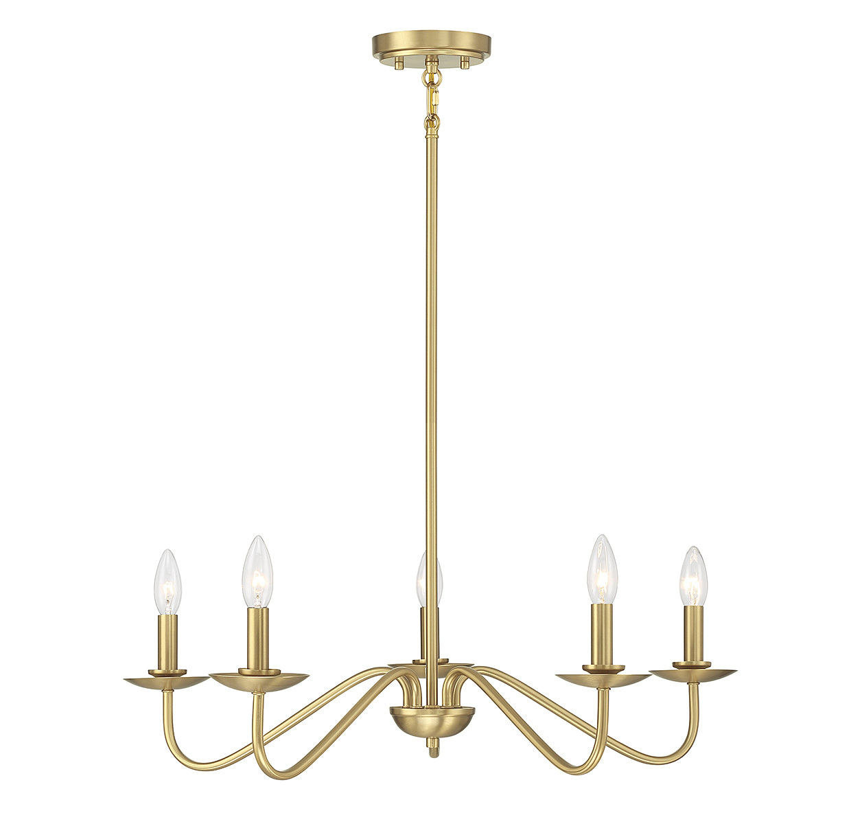 MERIDIAN, MODERN CONTEMPORARY NATURAL BRASS CHANDELIER, CHANDELIER LIGHT