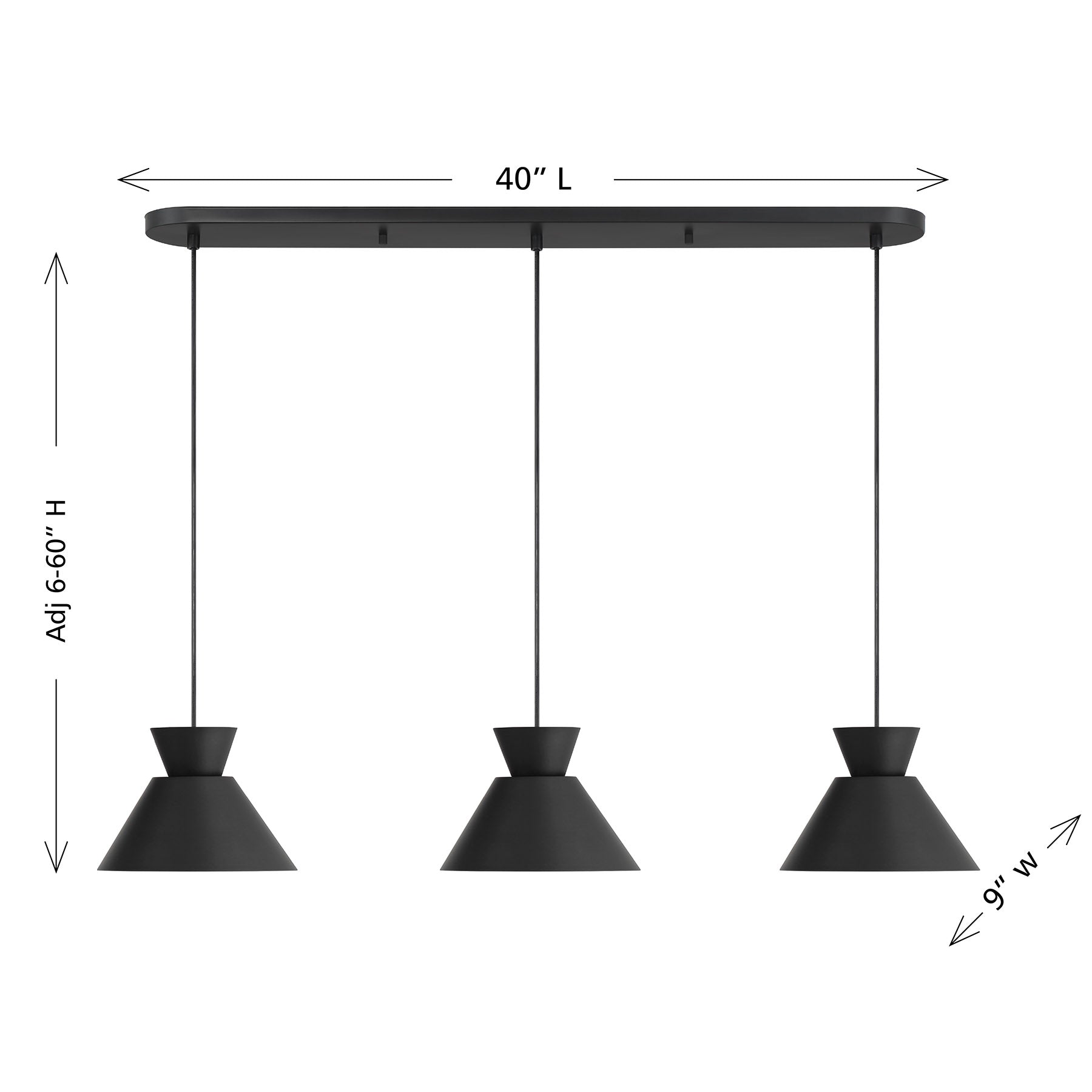 MERIDIAN, MID-CENTURY MODERN LINEAR CHANDELIER, LINEAR LIGHT