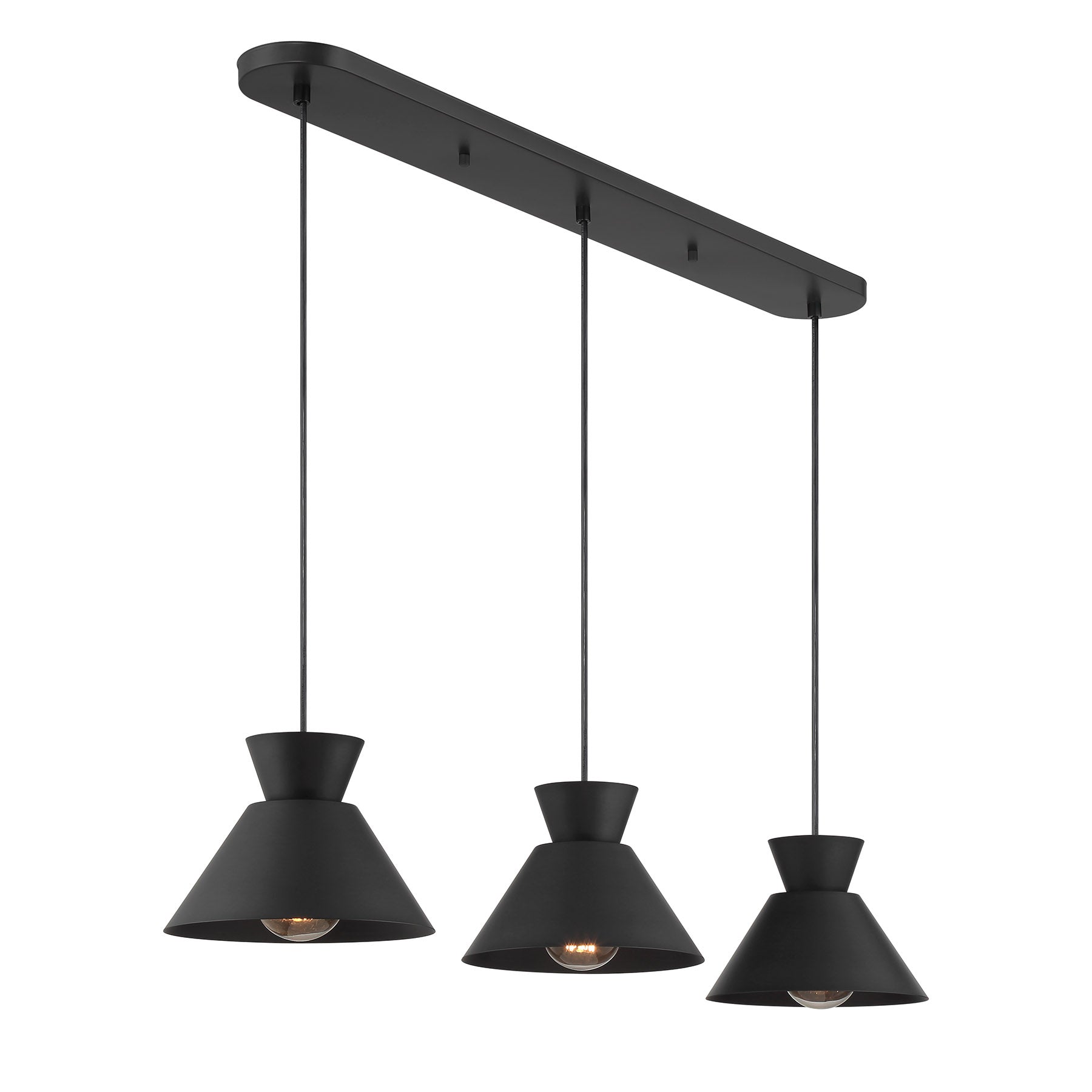 MERIDIAN, MID-CENTURY MODERN LINEAR CHANDELIER, LINEAR LIGHT