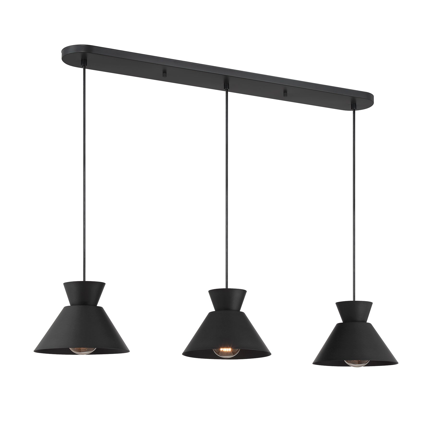 MERIDIAN, MID-CENTURY MODERN LINEAR CHANDELIER, LINEAR LIGHT